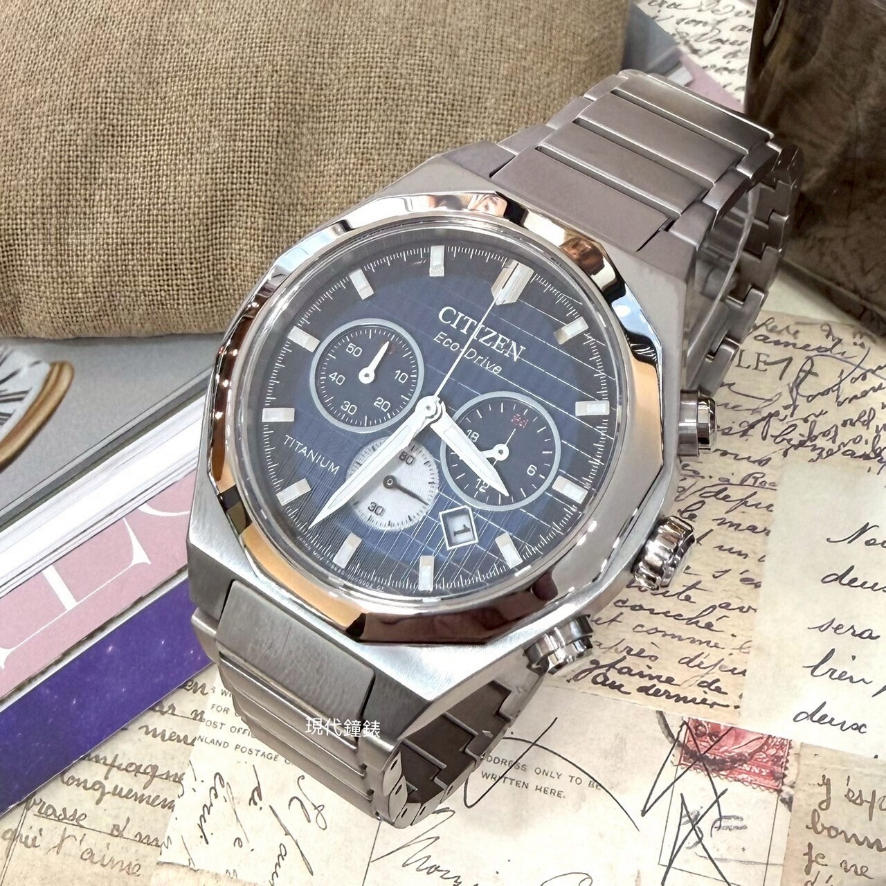 【CITIZEN 星辰】鈦金屬碼表計時CA4691-59L 41mm 現代鐘錶