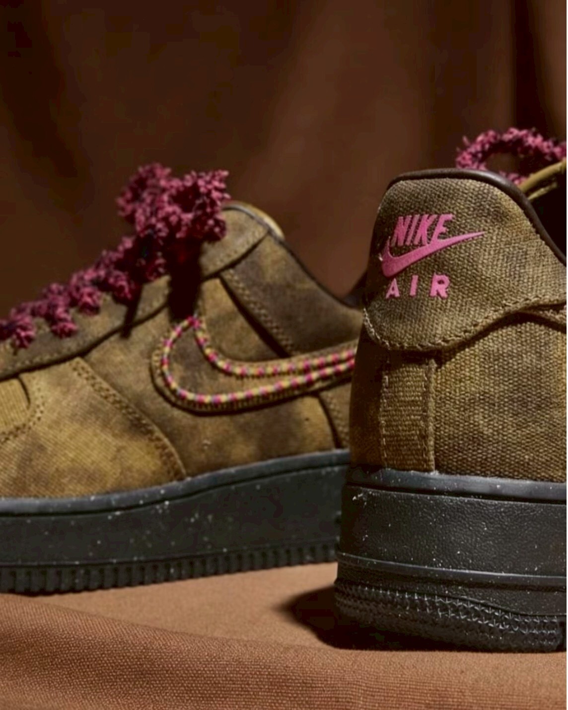 Nike Air Force 1 棕黃色 ' Baroque Brown and Desert Moss'