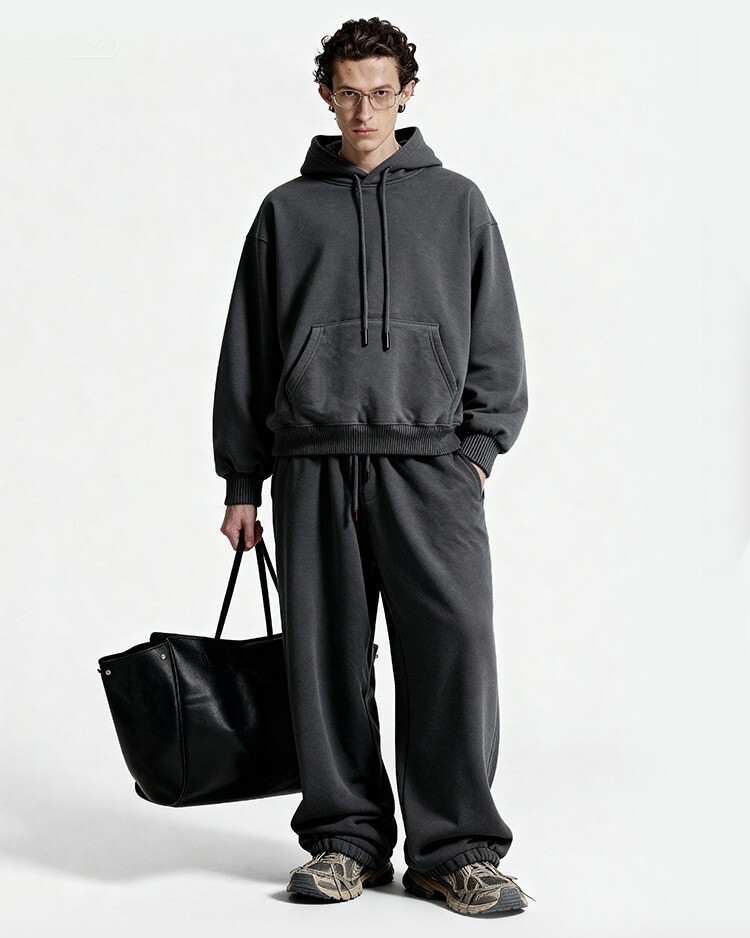 美式厚磅寬鬆棉質套裝