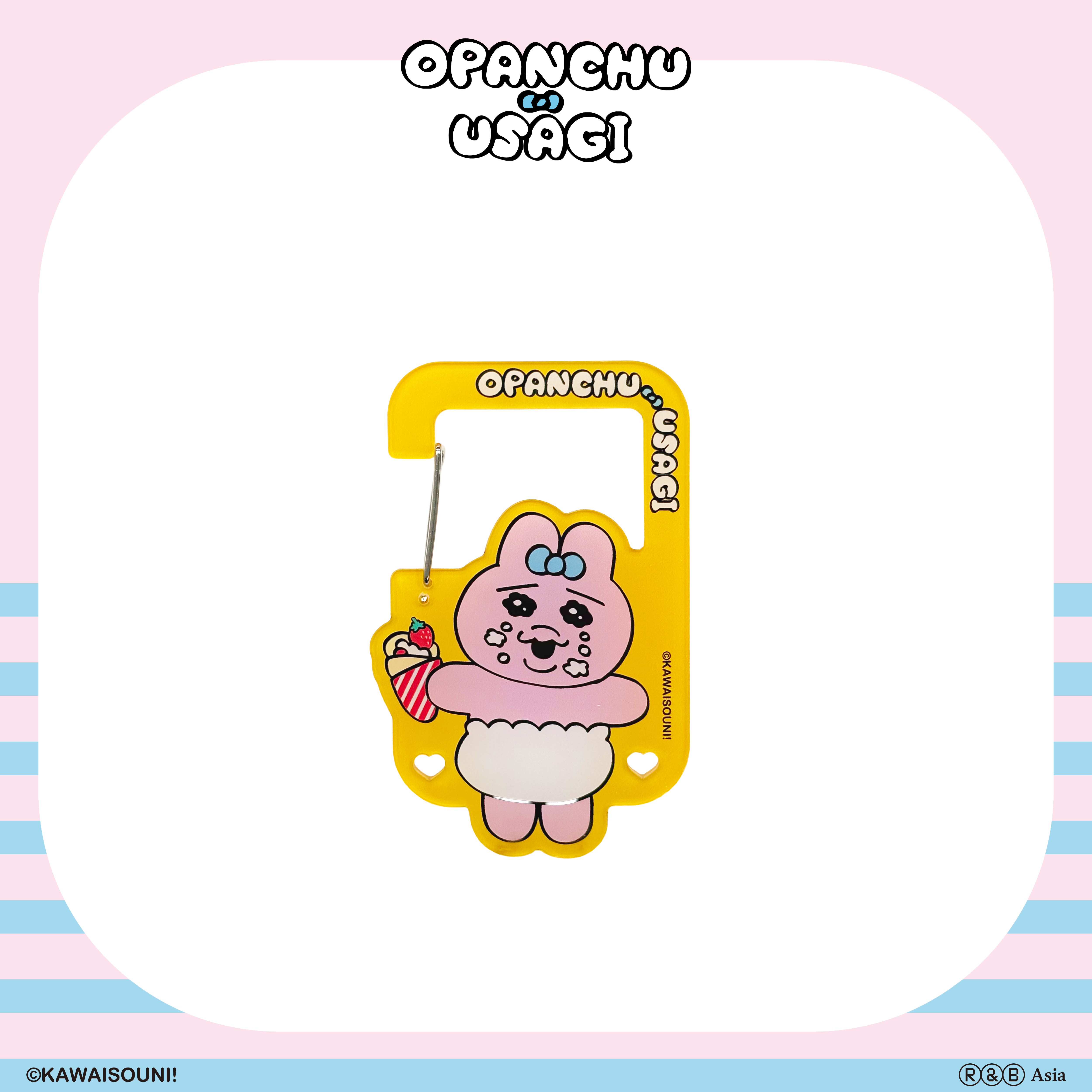 【預購】Opanchu Usagi 褲褲兔-壓克力金屬扣吊飾-可麗餅