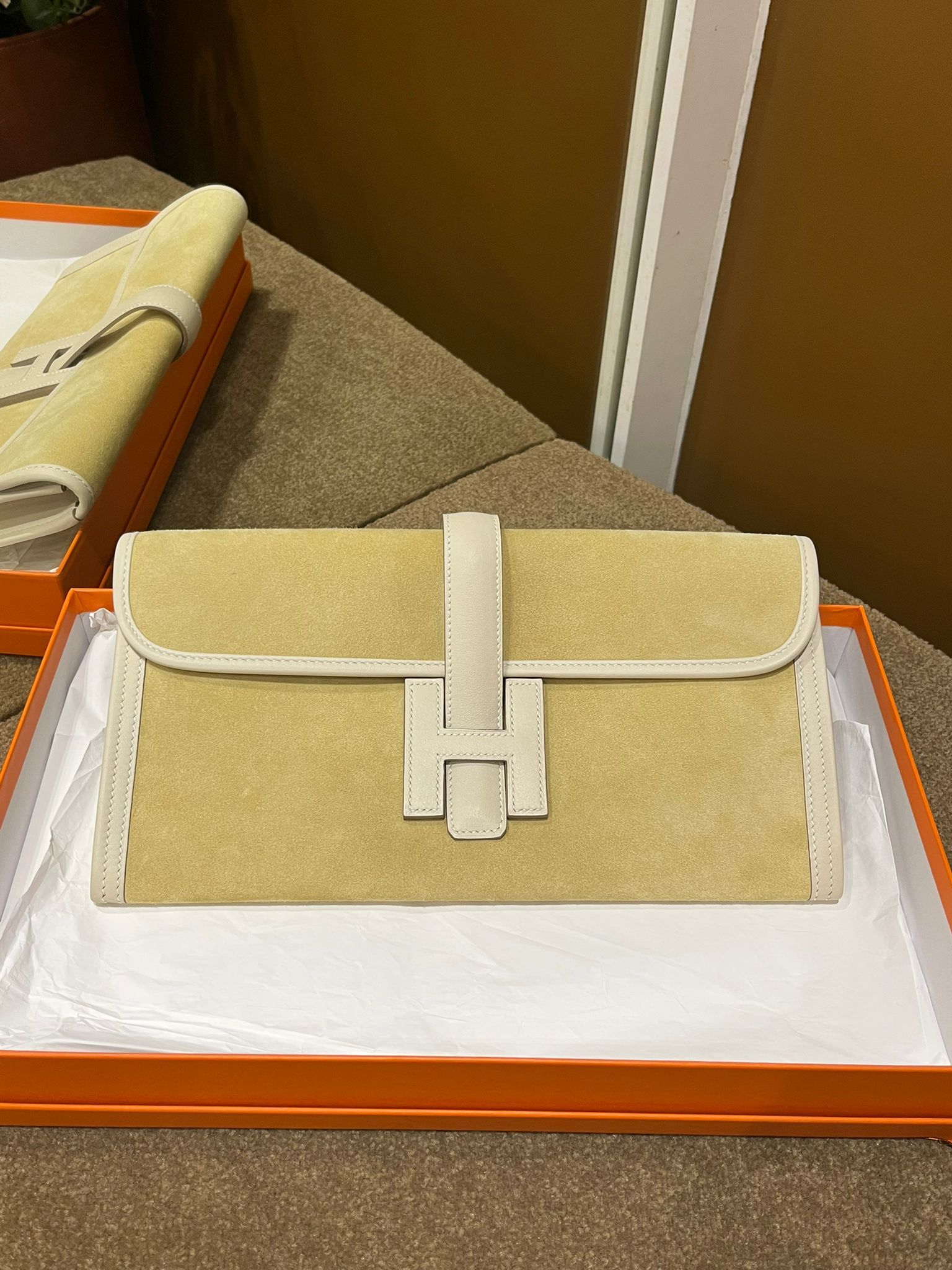 Jige Elan Clutch Doblis Suede 29 yellow X (閒置品）