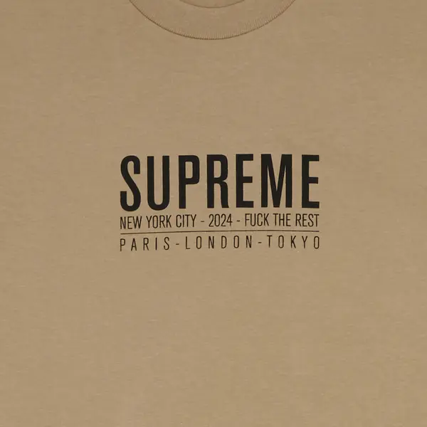 <快速出貨> Supreme Paris tee 基本字體短袖 卡其