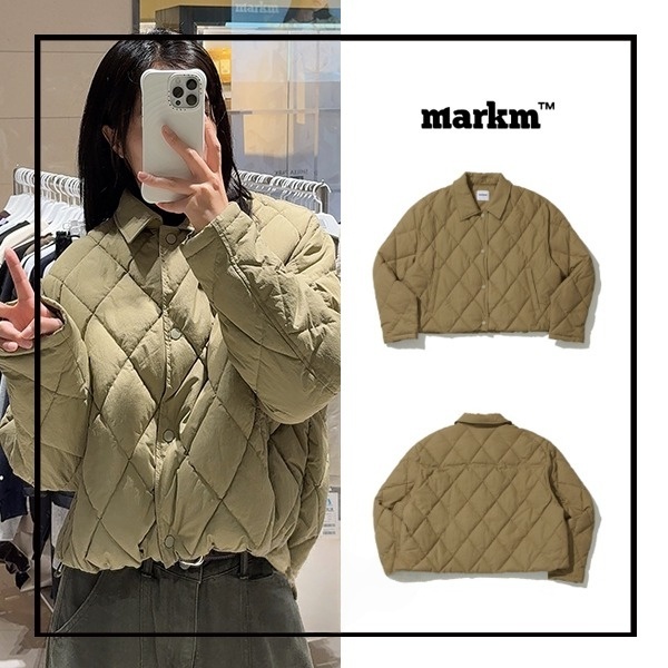 【預購】KM122201 Markm 女士短款格紋外套