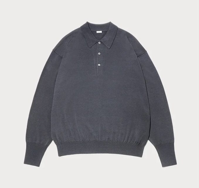 A.PRESSE WOOL KNIT L/S POLO KNIT SHIRTS (25AAP-03-08) - PRE ORDER ITEM (預訂中)