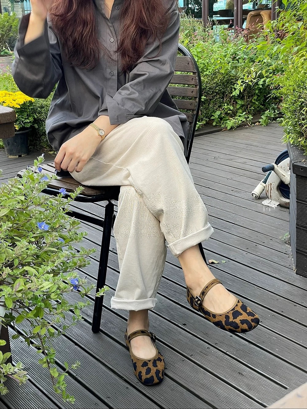 1210 正韓豹紋娃娃鞋