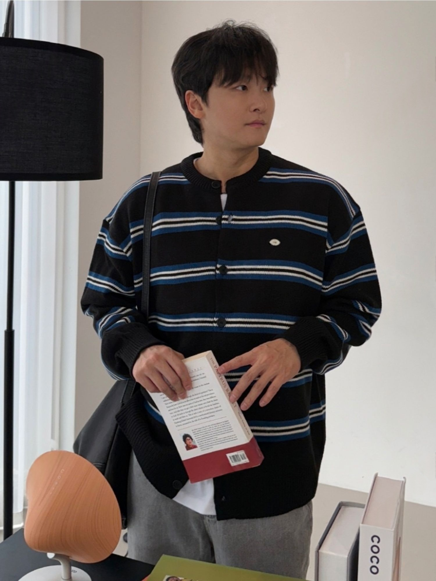 THankus Collection 法式細條紋針織情侶外套 多色細節實拍 1