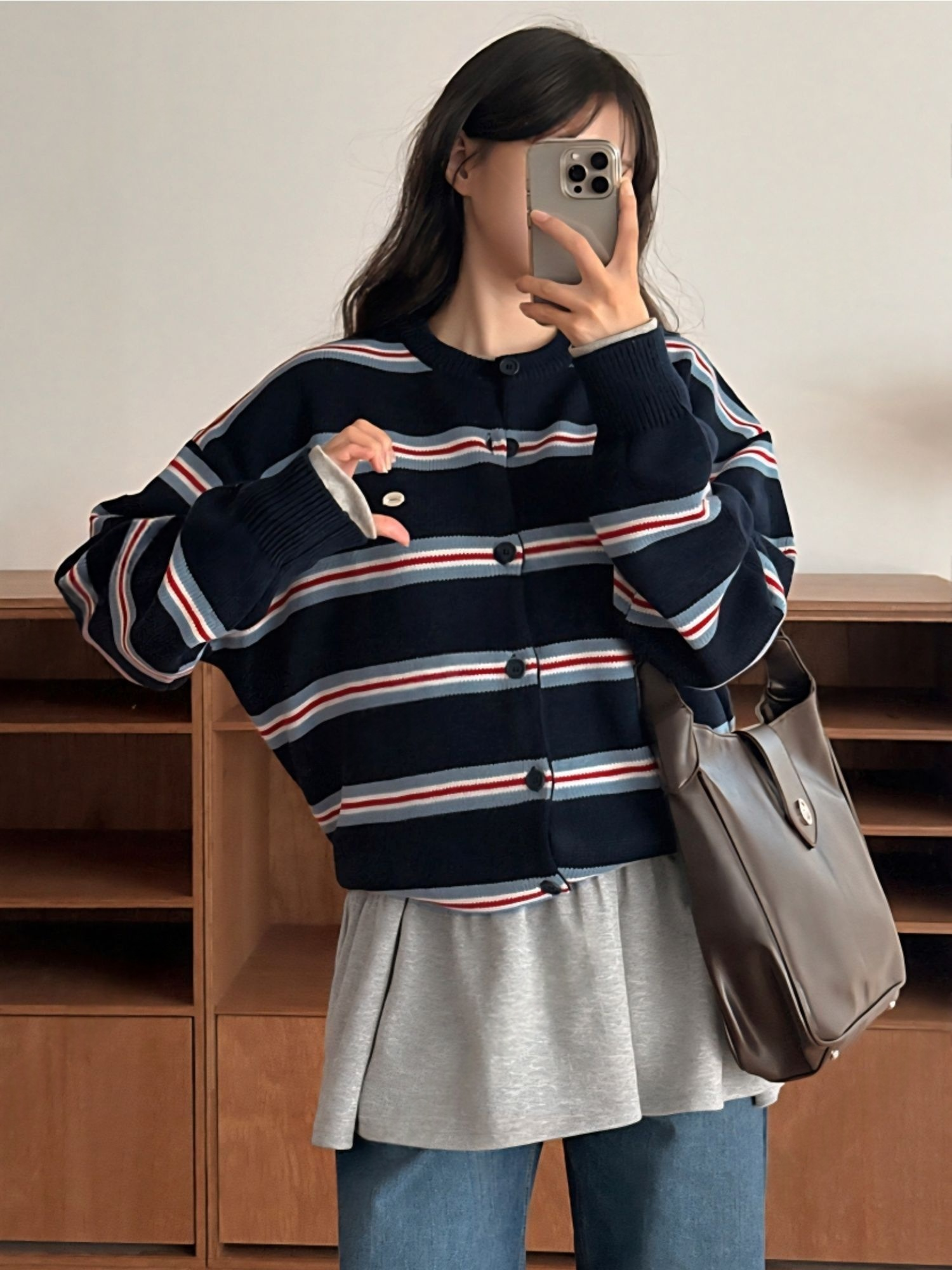 THankus Collection 法式細條紋針織情侶外套 多色細節實拍 3