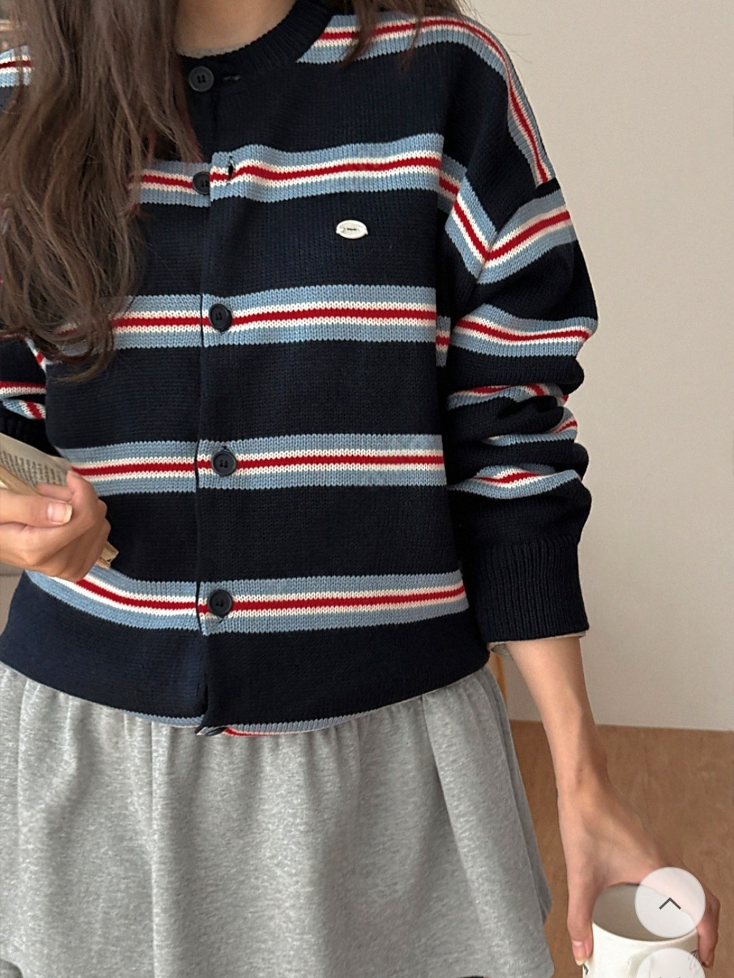 THankus Collection 法式細條紋針織情侶外套 多色細節實拍 7