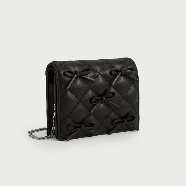 <聖誕現貨🎁> CHARLES & KEITH 小ck 蝴蝶結短夾 鍊條包