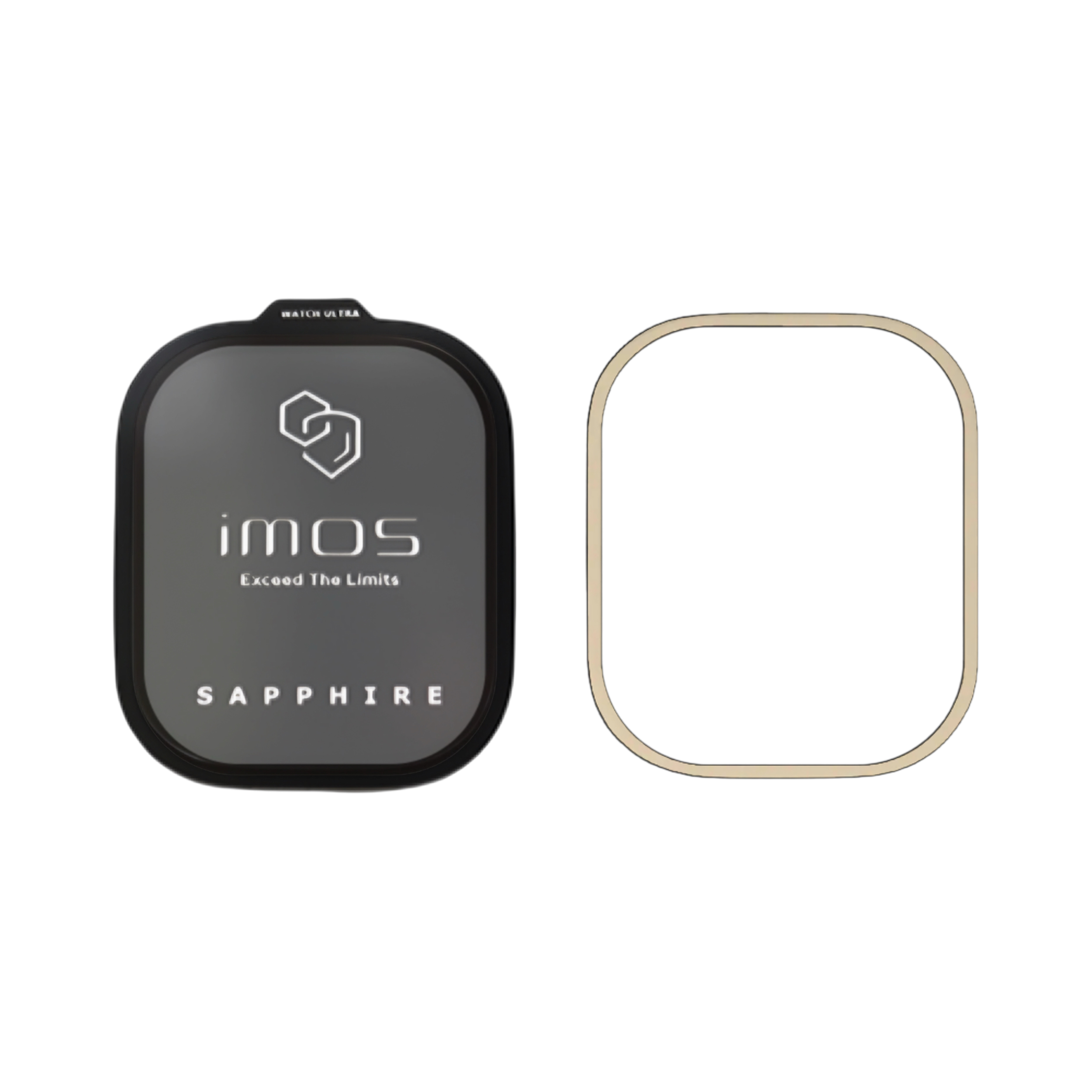 IMOS Apple Watch Ultra 1/2/3 藍寶石不鏽鋼框保護貼