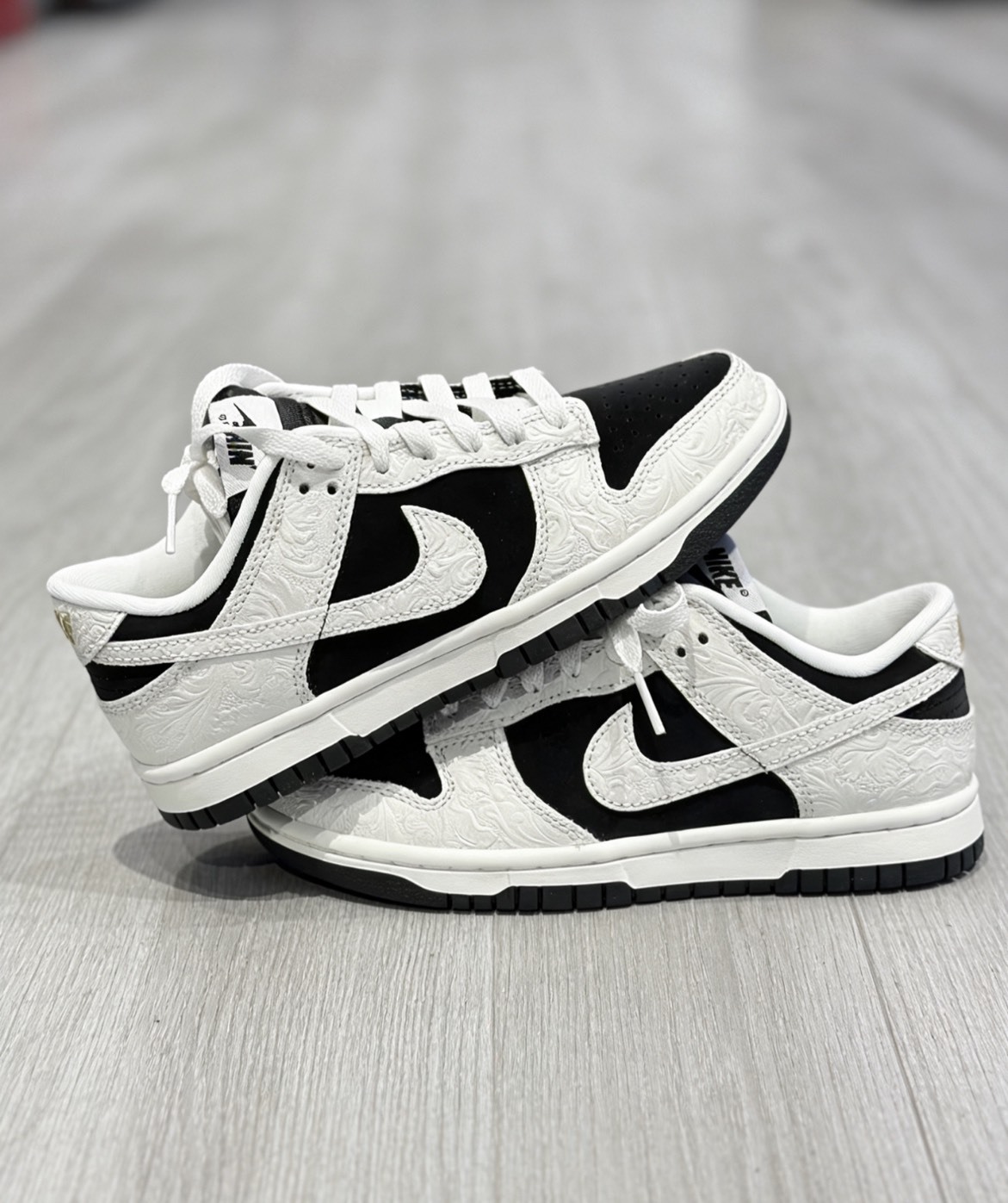 Nike DUNK 黑白 熊貓 新年限定 女款 奶油浮雕 IF3944-001