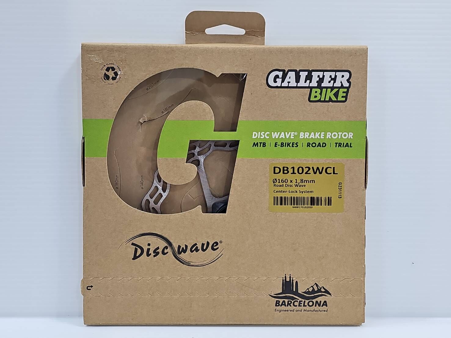 GALFER DB102WCL CENTER-LOCK 160mm 中鎖式碟盤 中心鎖入式碟盤 重量:98g 厚度1.8mm