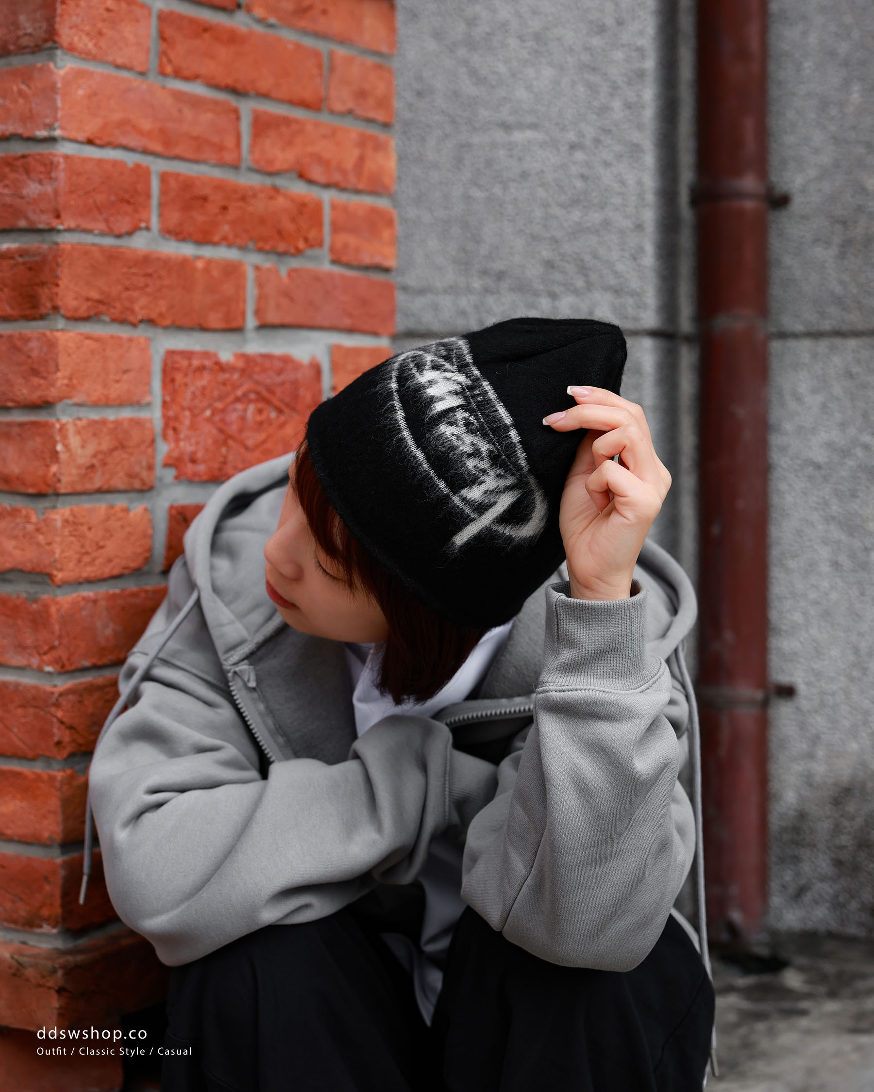 "現貨" Stussy 冷帽 毛帽 黑色 大Logo