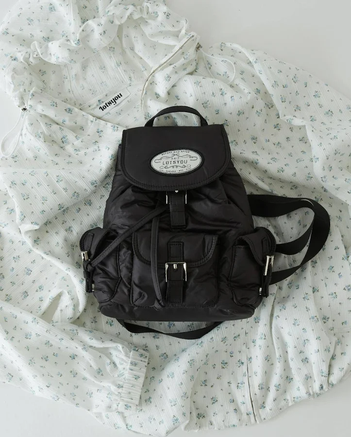 🇰🇷韓國【Jennie同款】Lotsyou Nostalgia Chubby Backpack 尼龍小背包