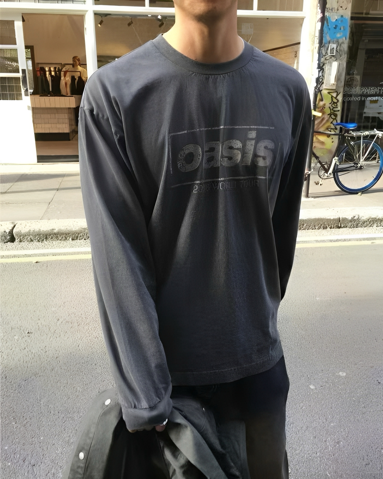 OASIS 人像 水洗 復古 男女 長袖