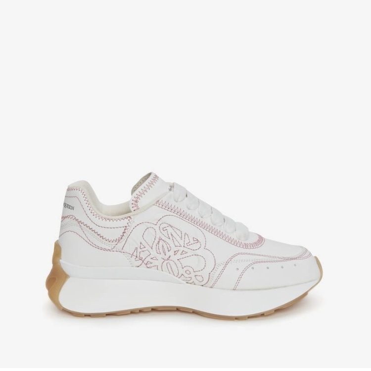 Alexander McQueen sprint runner sneakers pink stitches