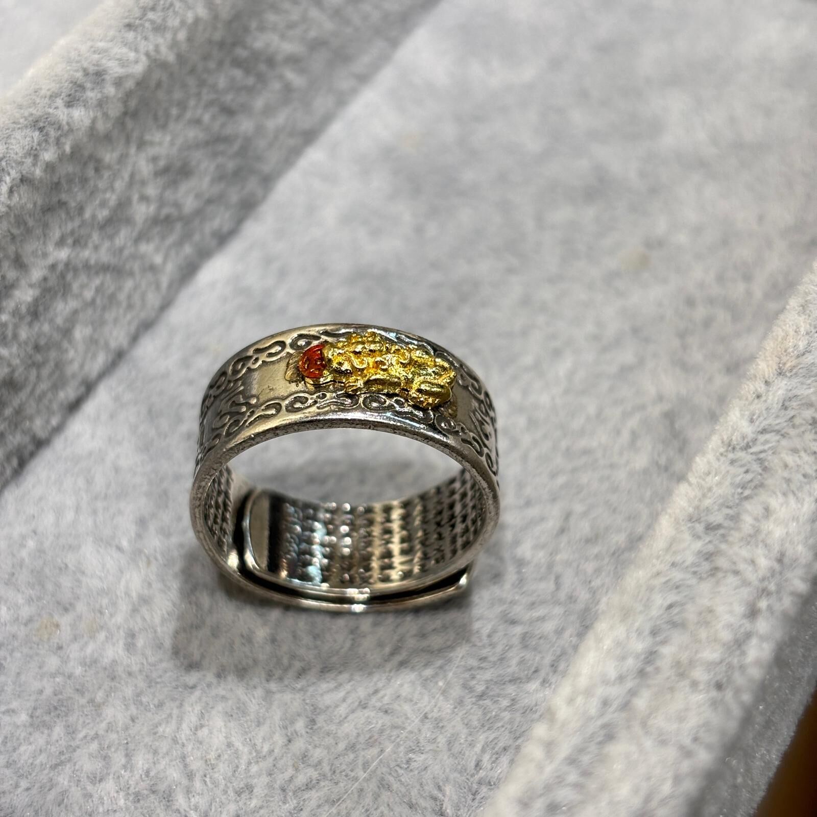 HKHF1222-057 金貔貅開口戒 (A55)