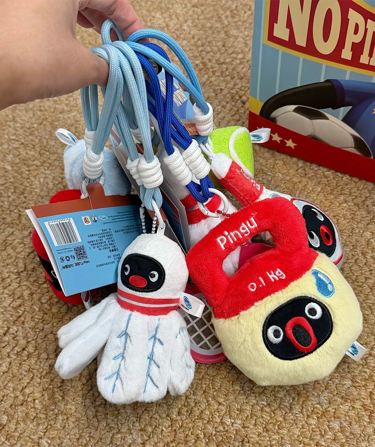 KTQ STORE ‧ Pingu 企鵝家族 運動系列 羽球 壺鈴 保齡球 網球 拳擊手套 吊飾 鑰匙圈
