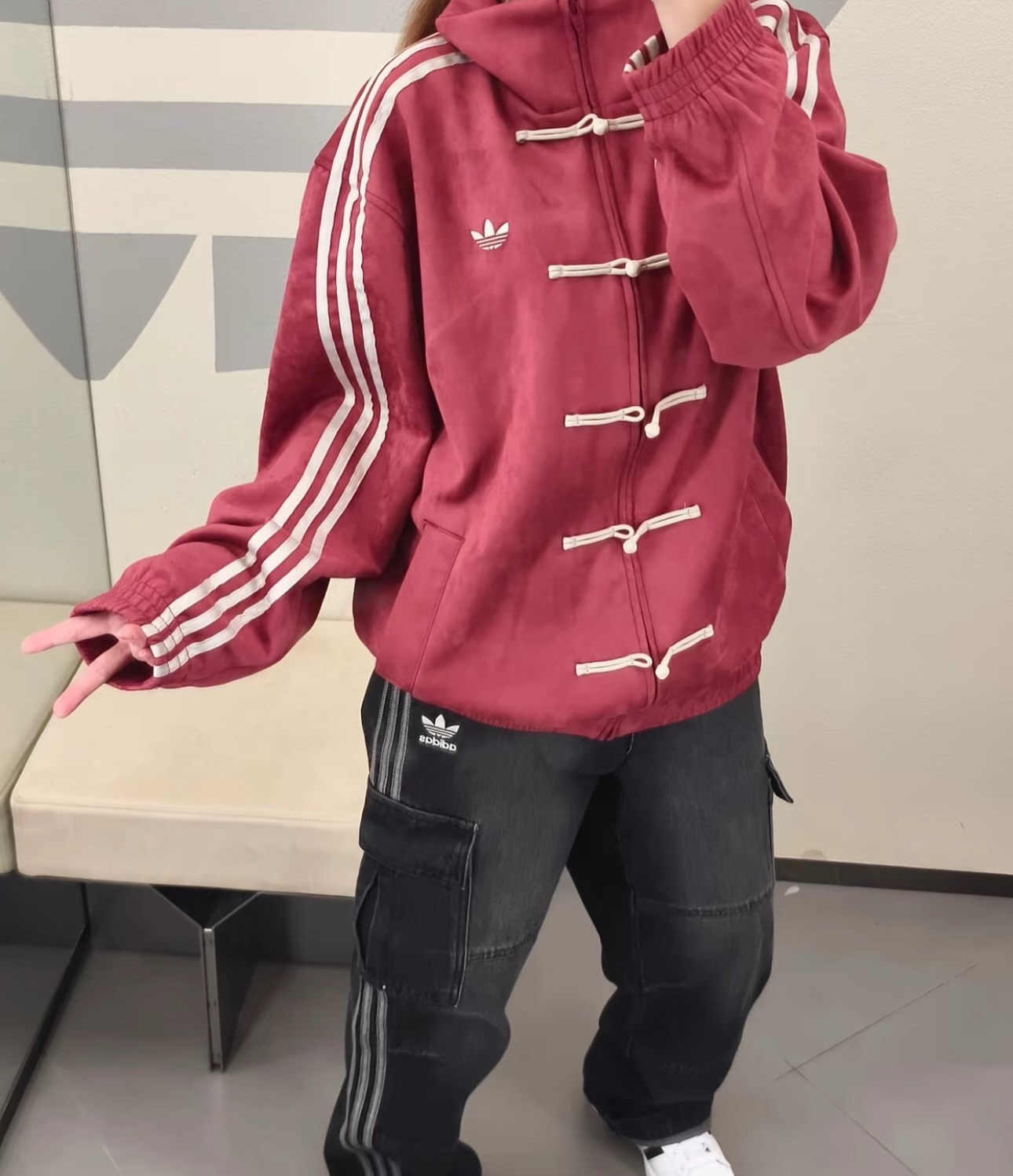 ADIDAS Originals CTT 3.1 Soft  Jacket 立領中國風 紫色/黃色/紅色