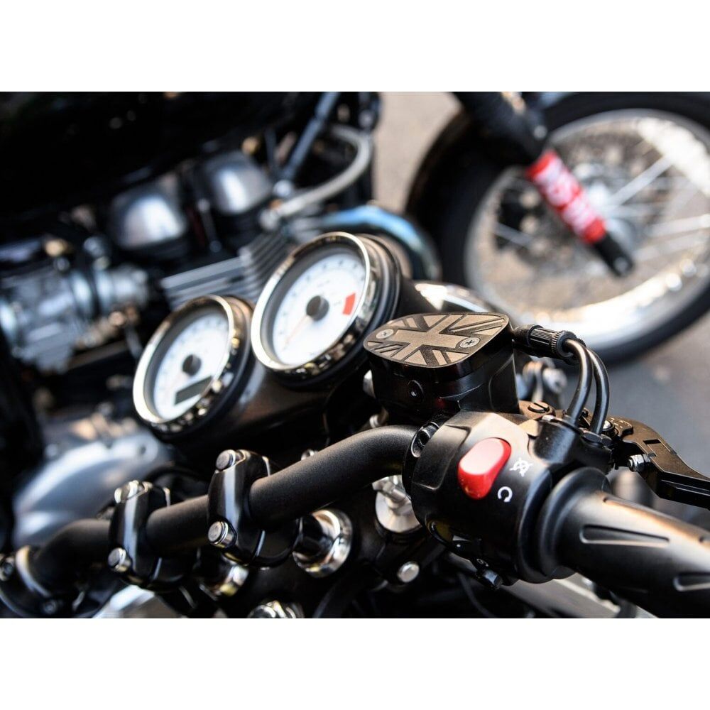 Motone 凱旋通用 油杯蓋 英國旗 - 黑