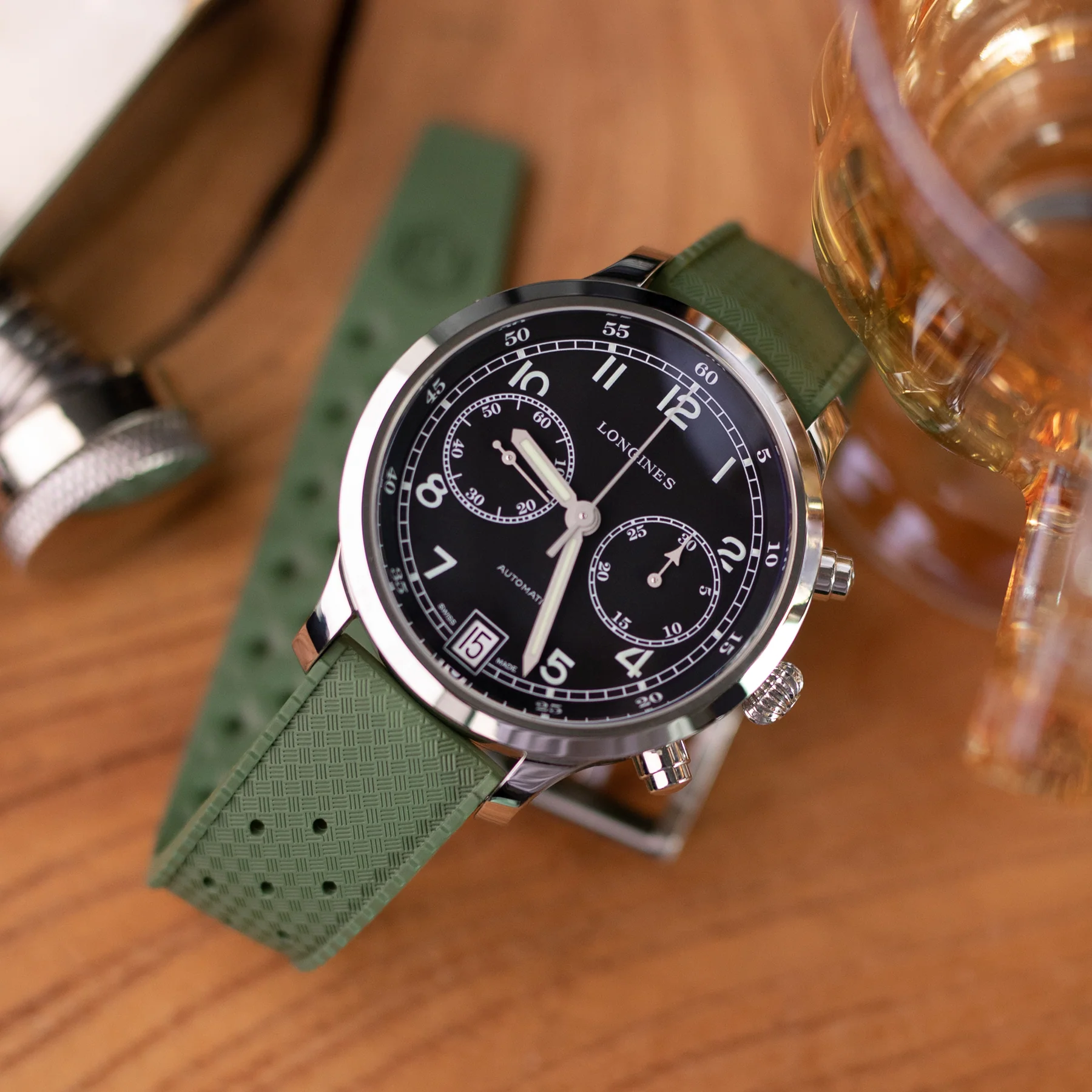 萬年鐘錶 - 太空人錶帶 錶帶寬22MM平口各大品牌代用橡膠錶帶棕色Tropical Style 熱帶錶帶橡膠快拆潛水款 FKM05I-22A20PBU66