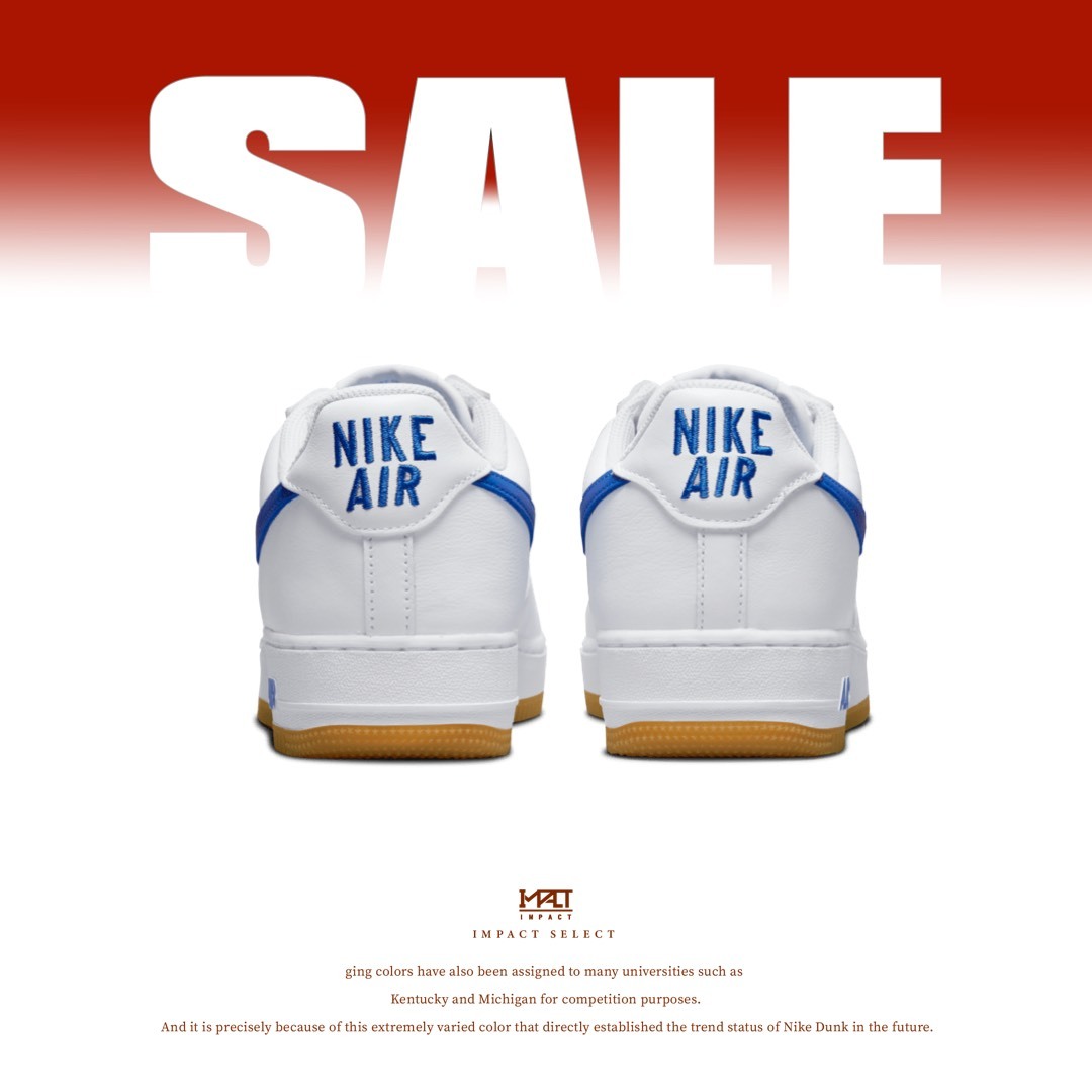 【清倉優惠】NIKE AIR FORCE 1 LOW RETRO 白藍 柔製皮革 復古休閒鞋 DJ3911-101