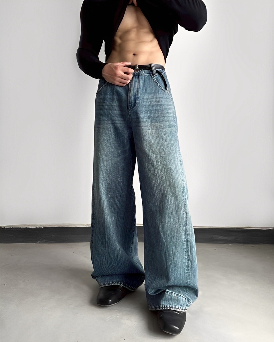 復古 CLEANFIT 直筒 水洗 牛仔 長褲 牛仔褲