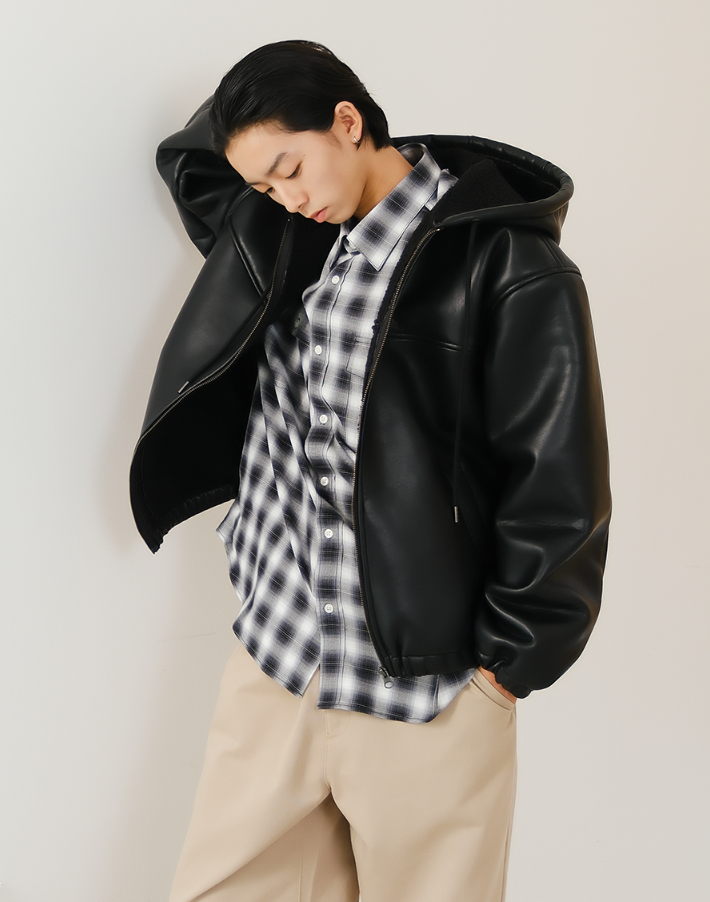 【預購】KM122211 Markm 羊皮連帽外套