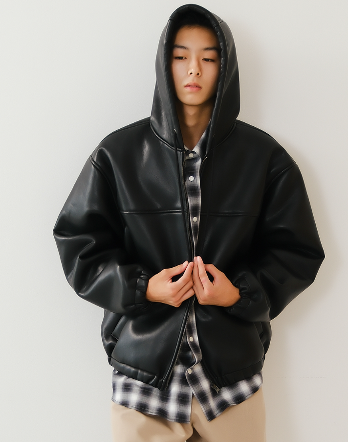 【預購】KM122211 Markm 羊皮連帽外套