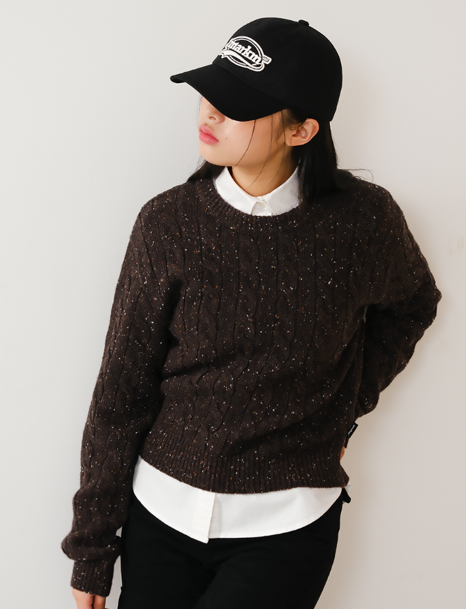 【預購】KM122212 Markm 女士羊毛絞花圓領針織衫