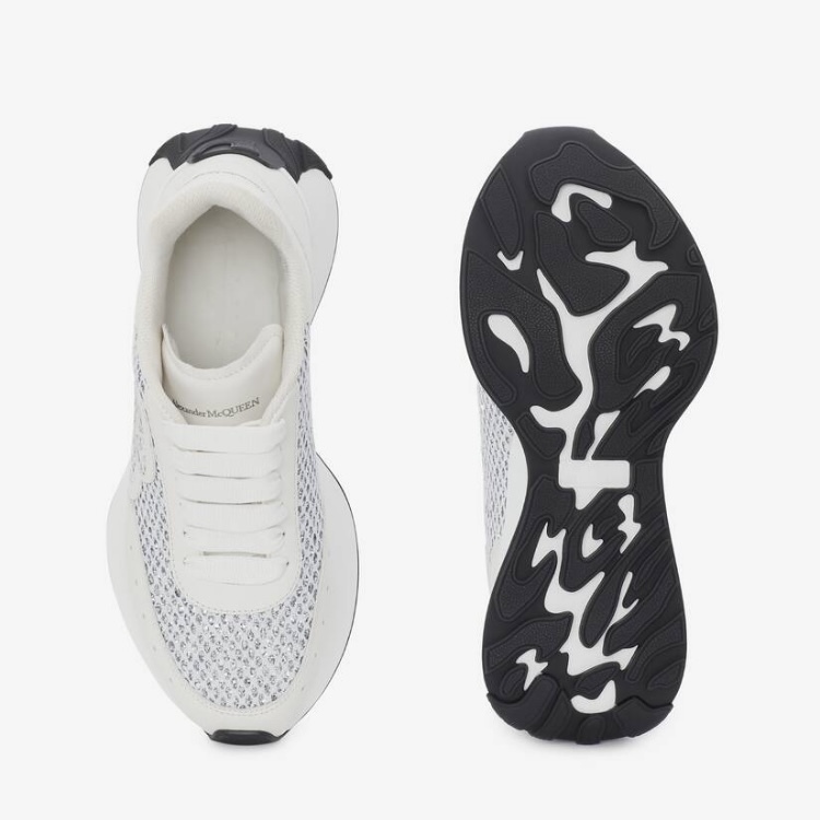 Alexander McQueen sprint runner sneakers silver white