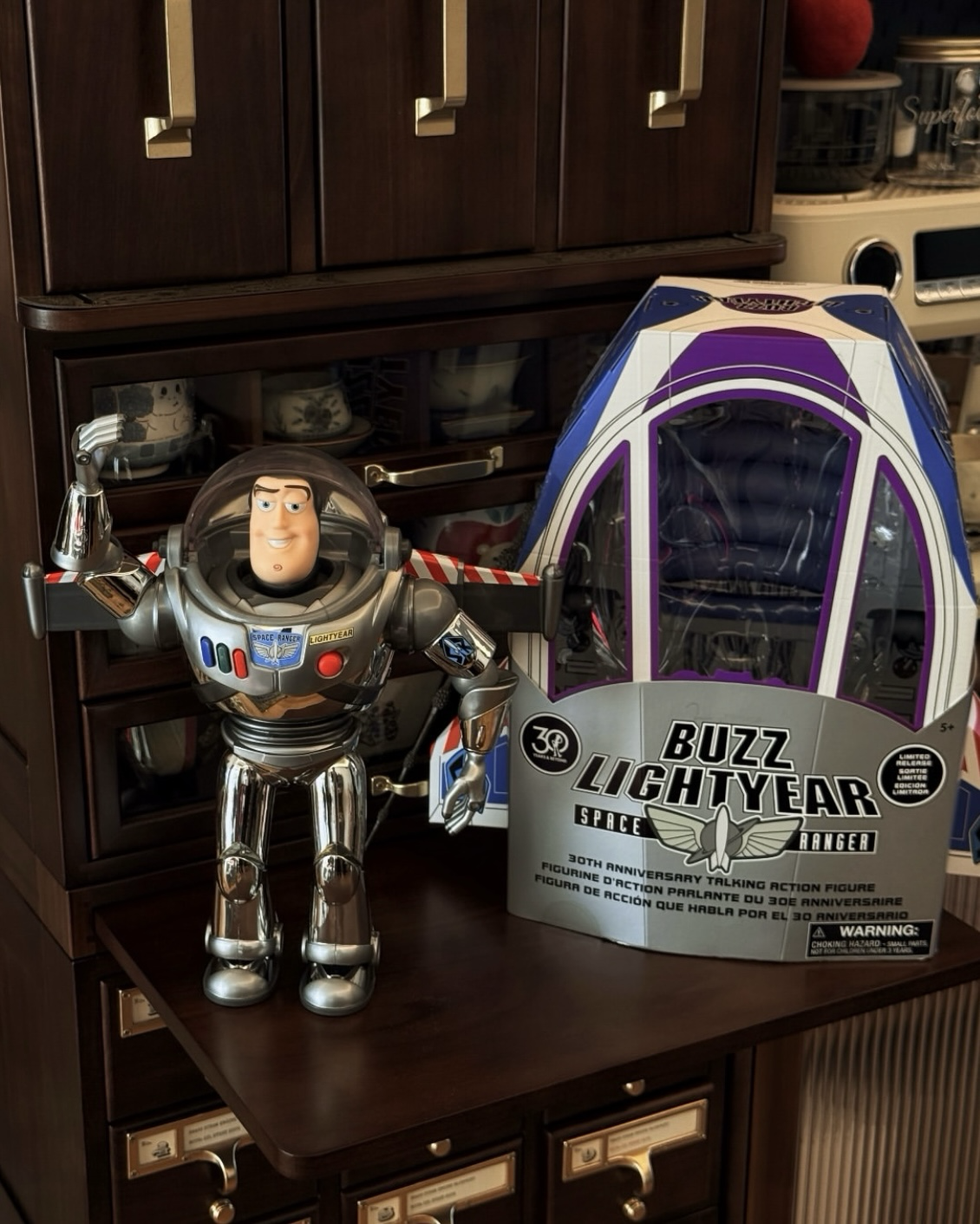 迪士尼正版《玩具總動員》30周年 巴斯光年 有聲可動模型 公仔