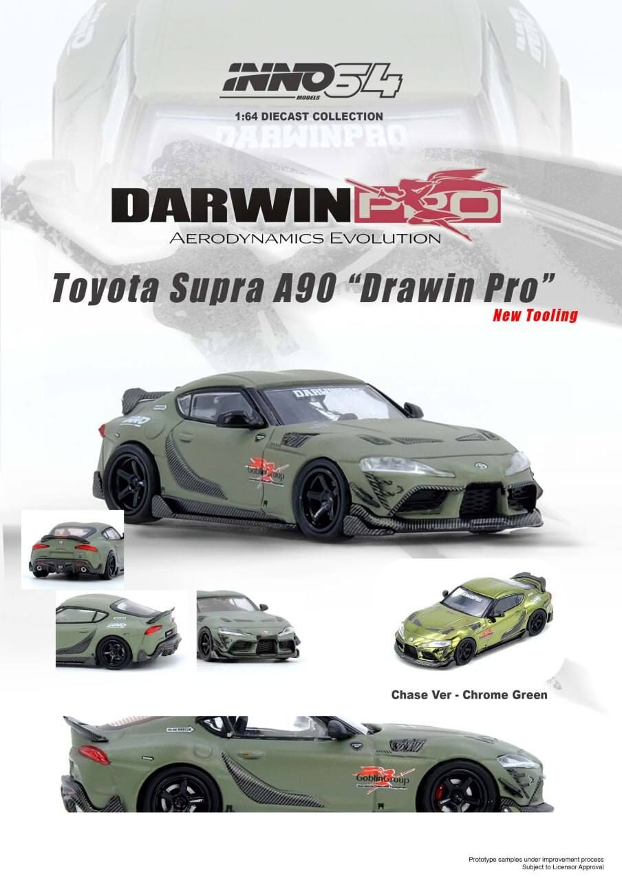 預訂 Pre-order - Inno64 TOYOTA SUPRA A90 DARWIN PRO Matt Green