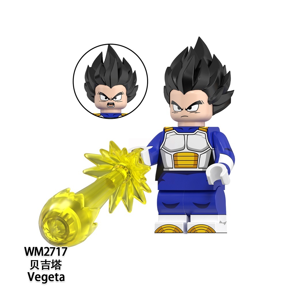 Dragon Ball Vegeta Custom Minifigures Fit Lego WM6183 WM2717