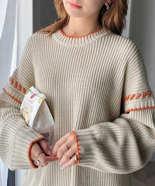 日本🇯🇵連線 JAVA 2way外縫線針織衫 雙面可穿 針織 針織衫 寬鬆 簡約 長袖 套頭衫 3色(任買兩件711免運)/預購