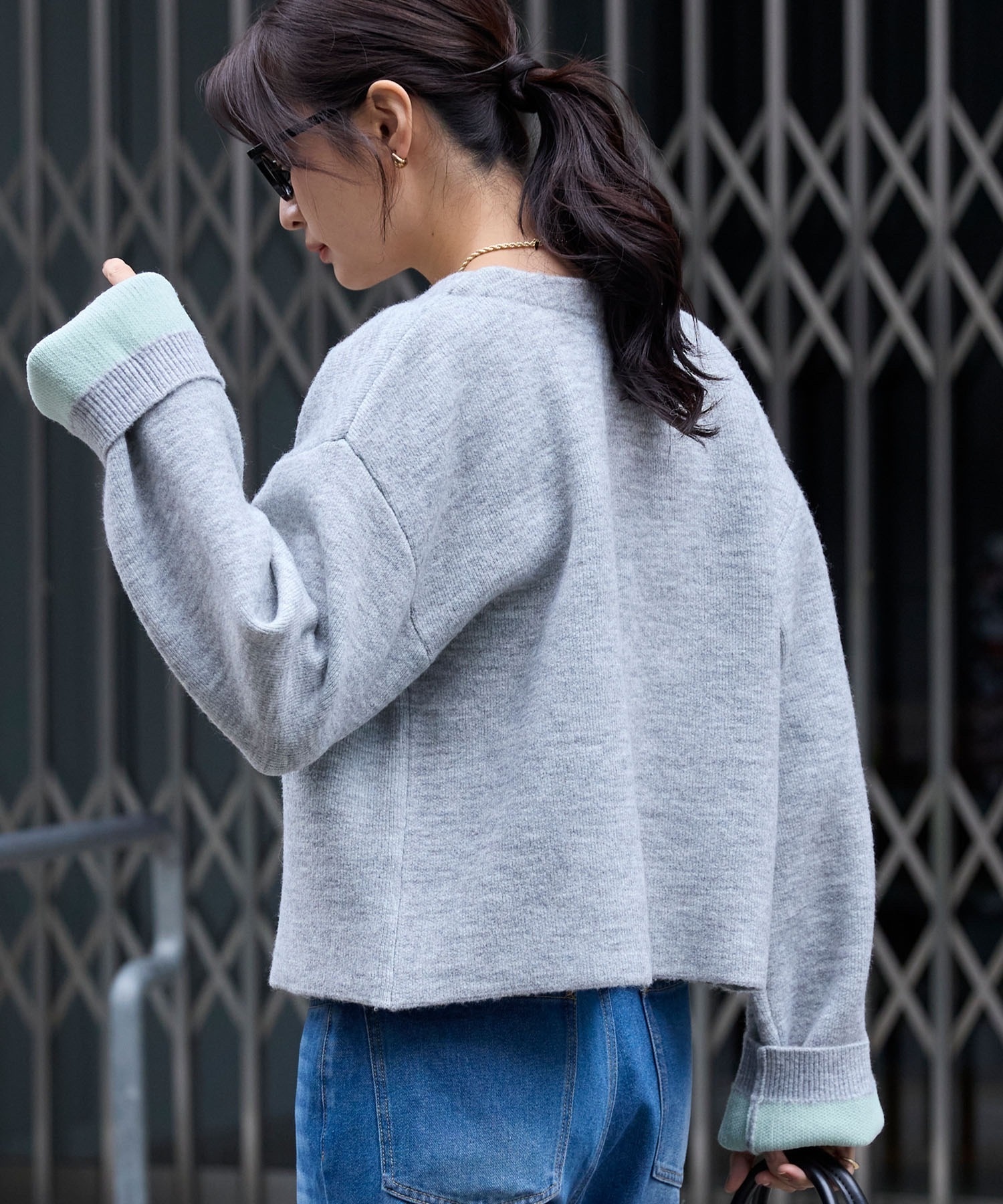 MONO-MART / short knit cardigan