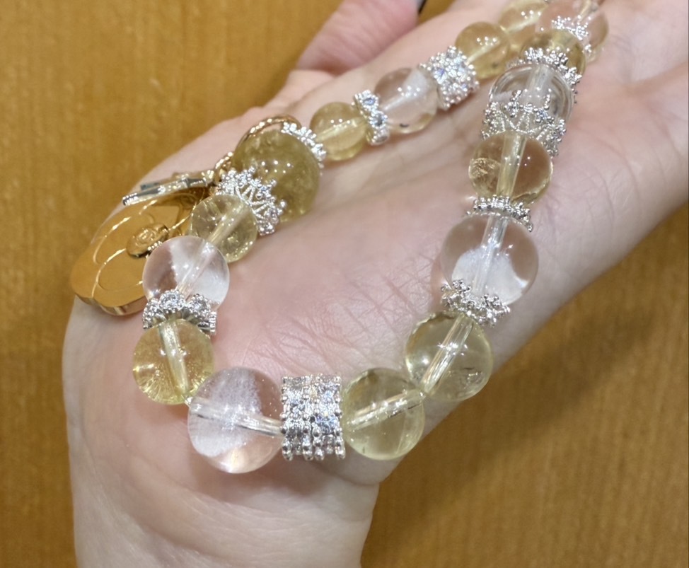 【Luxury】 CHANEL彩妝贈品吊飾 & 水晶招財 米多多訂製款 轉運 好運 黃水晶 白水晶 白幽靈 手鍊 手串 天然水晶