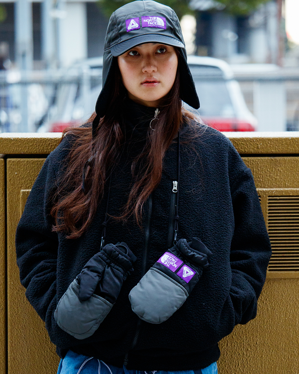 2025AW THE NORTH FACE Purple Label 紫標 x PALACE WINDSTOPPER Field Cap 聯名 滑雪 保暖 遮耳 帽子 N25FP130