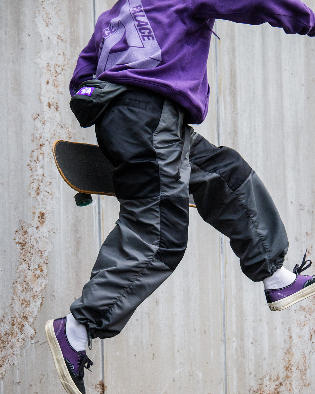 2025AW THE NORTH FACE Purple Label 紫標 x PALACE Mountain Wind Pants 聯名 衝鋒 長褲 N25FC128