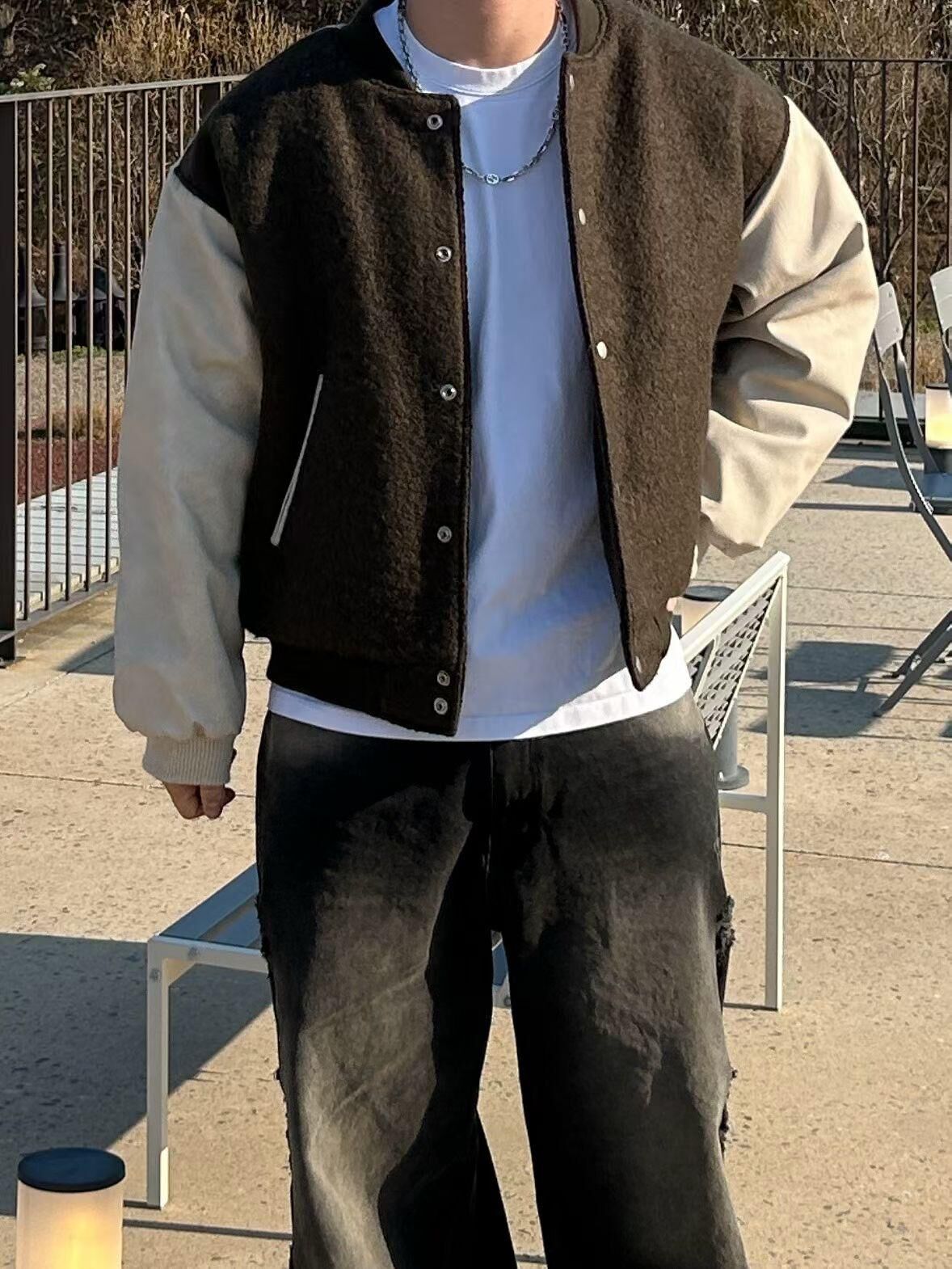 拼色棒球褸(薄夾棉) JK2739