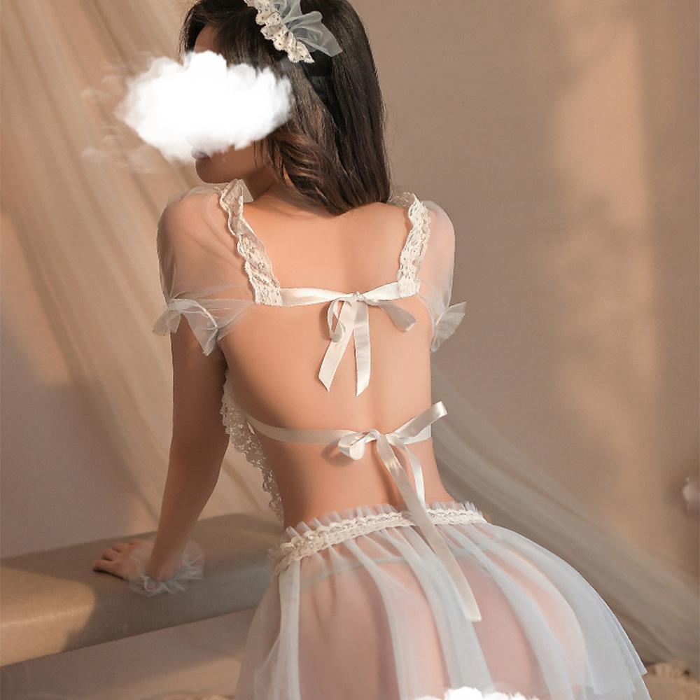 Mcos 可愛心型設計透視女僕套裝 (YA0040)