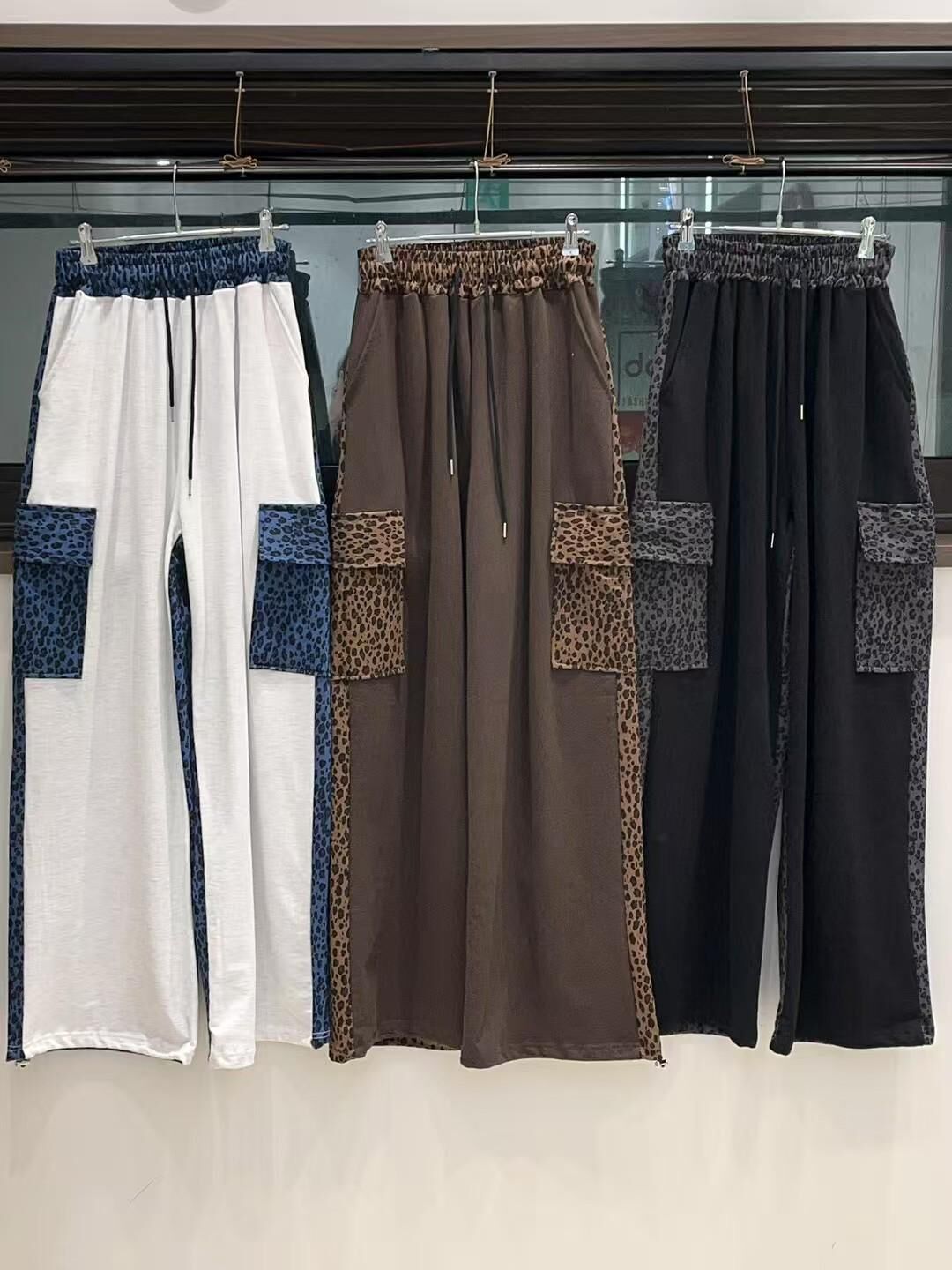 拼迷彩可束腳工裝鬆身褲 P3230