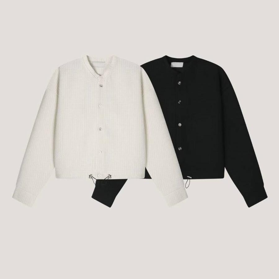 淨色圓領開胸外套 JK2747