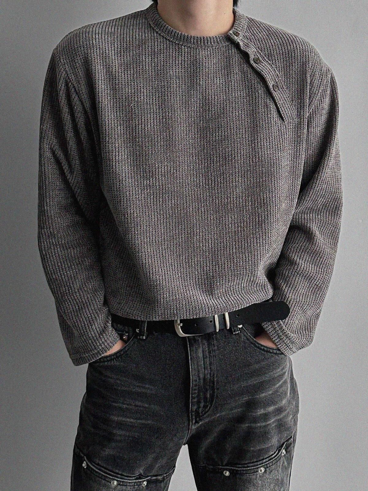 淨色扣鈕長袖衫 T5875