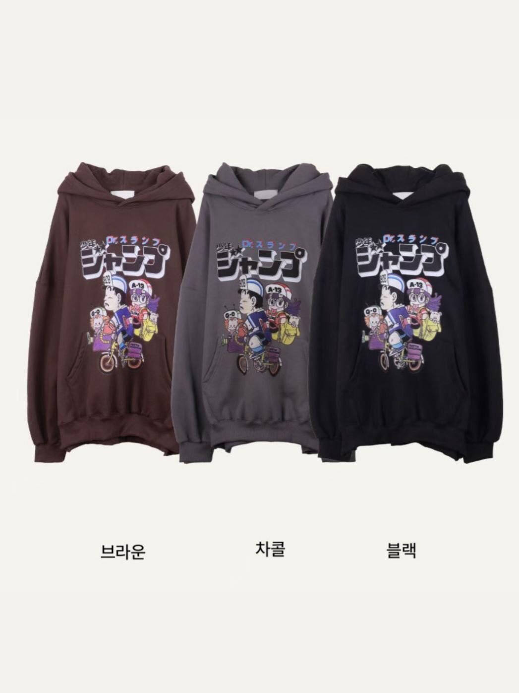 卡通圖案連帽衛衣(薄抓毛底) T5879