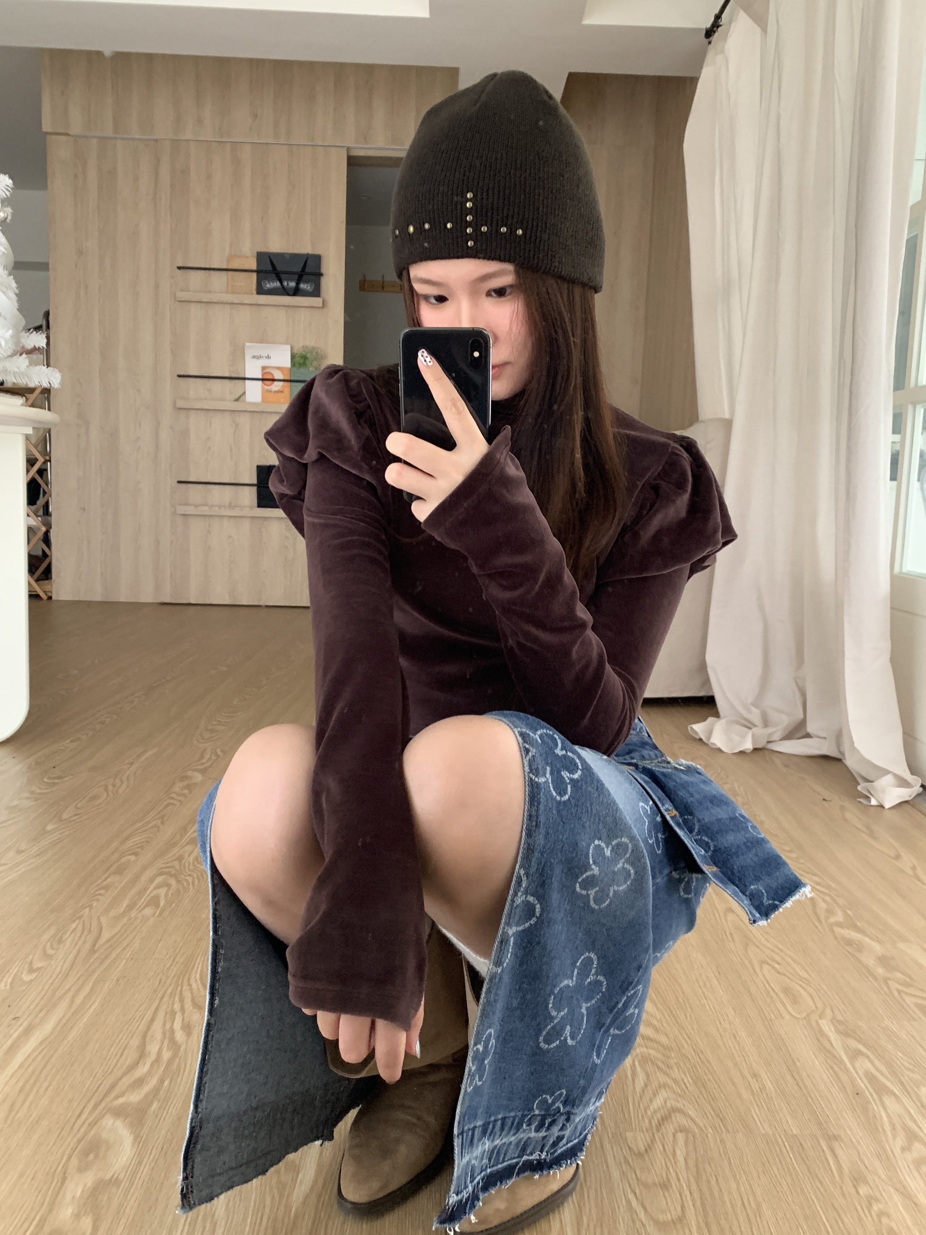 R203(設計品牌)/假2件公主小高領