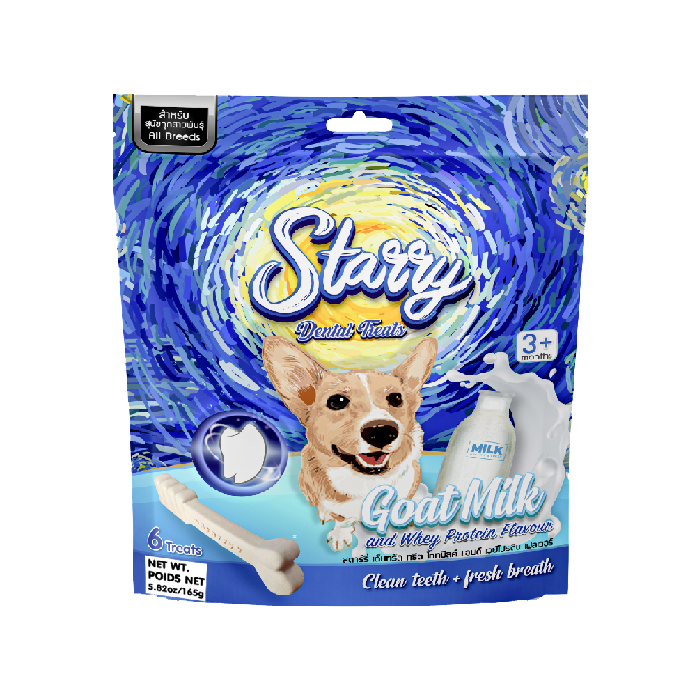 泰國starry dental treats羊奶潔齒骨（犬食）6支裝
