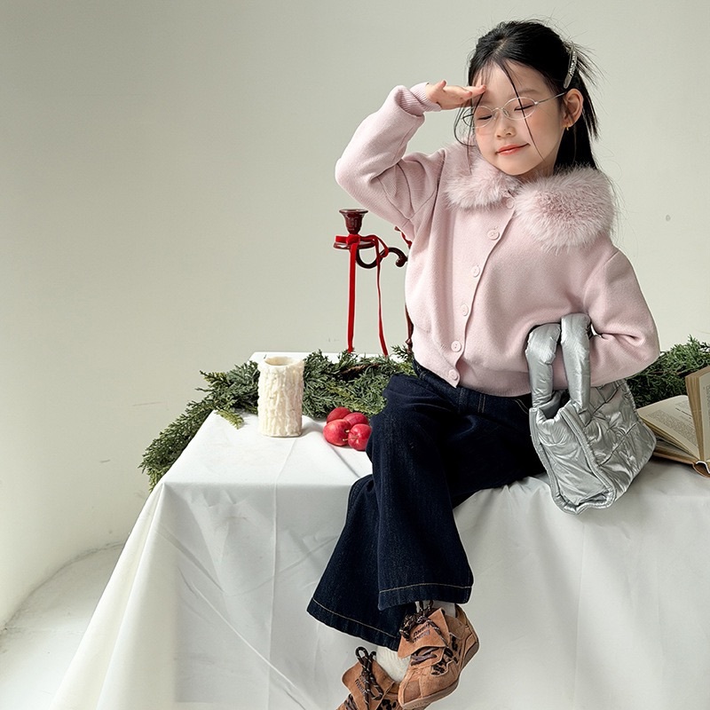 冬日氛圍三色毛毛領上衣