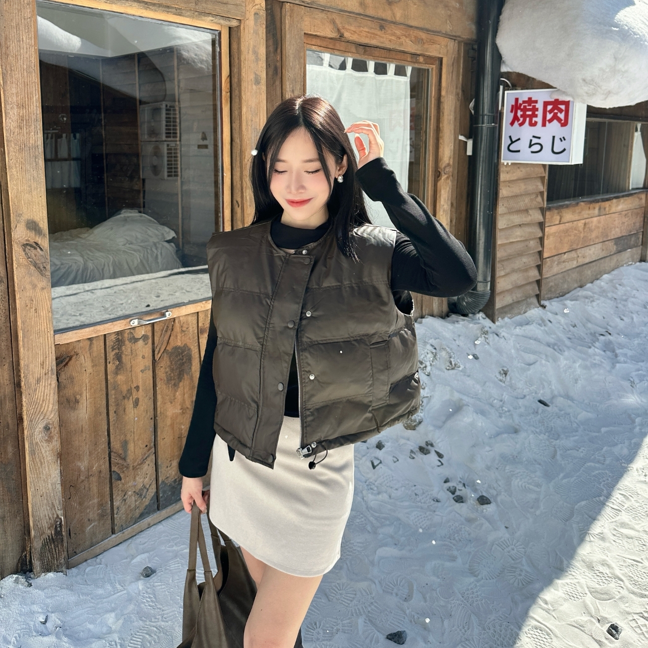 【皮鋪棉馬甲外套】DOMISS 層次感神器 馬甲外套 羽絨外套(現貨)