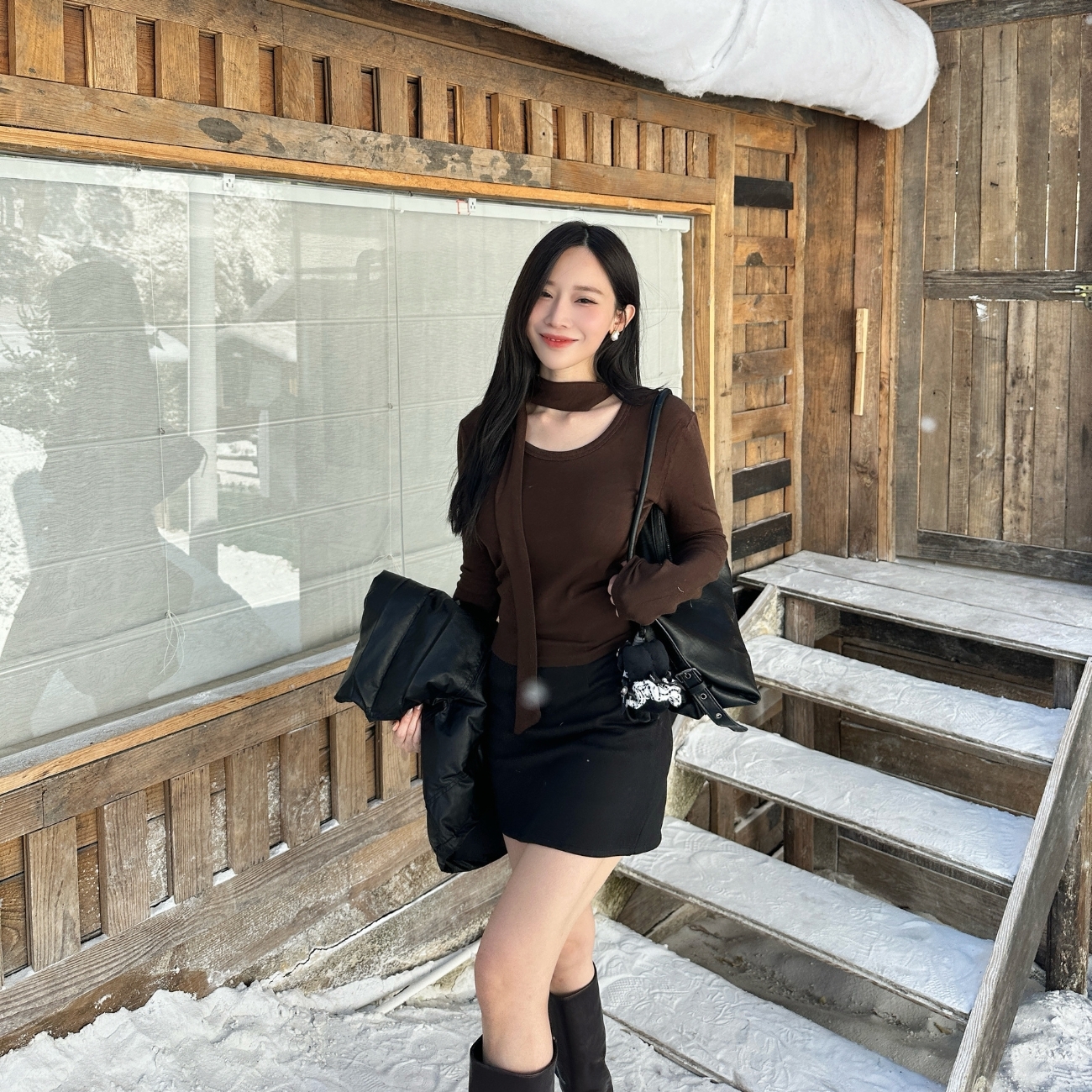 【經典A字毛呢裙】DOMISS四季百搭一穿顯瘦 毛呢裙子 A字裙-4色 (現+預)